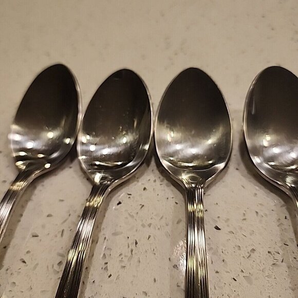 Lenox Archway 6 Place Oval Soup Spoons Tablespoons Stainless Flatware Lot 7 1/4" - Picture 5 of 7